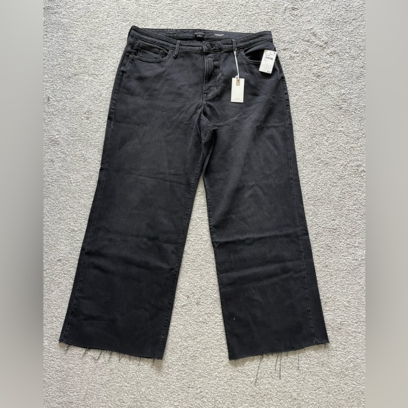 NWT Good American Good Ease Relaxed Black Jeans Size 15 34 inch inseam
